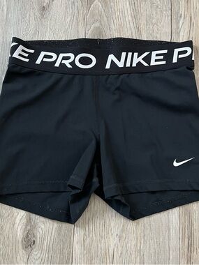Nike Black Performance Nike Pro Dri-FIT Shorts with Grey Swoosh